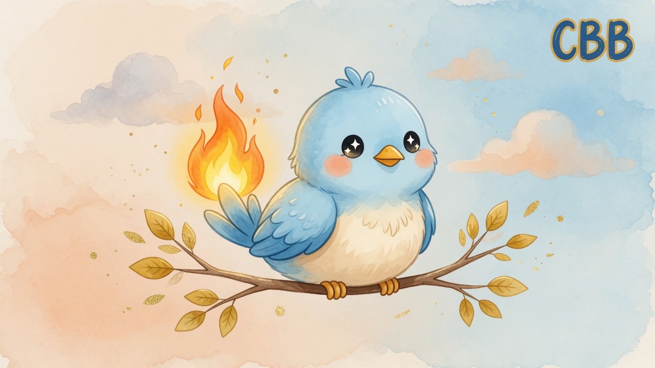 Charlie Blue Bird · pichón de fuego azul